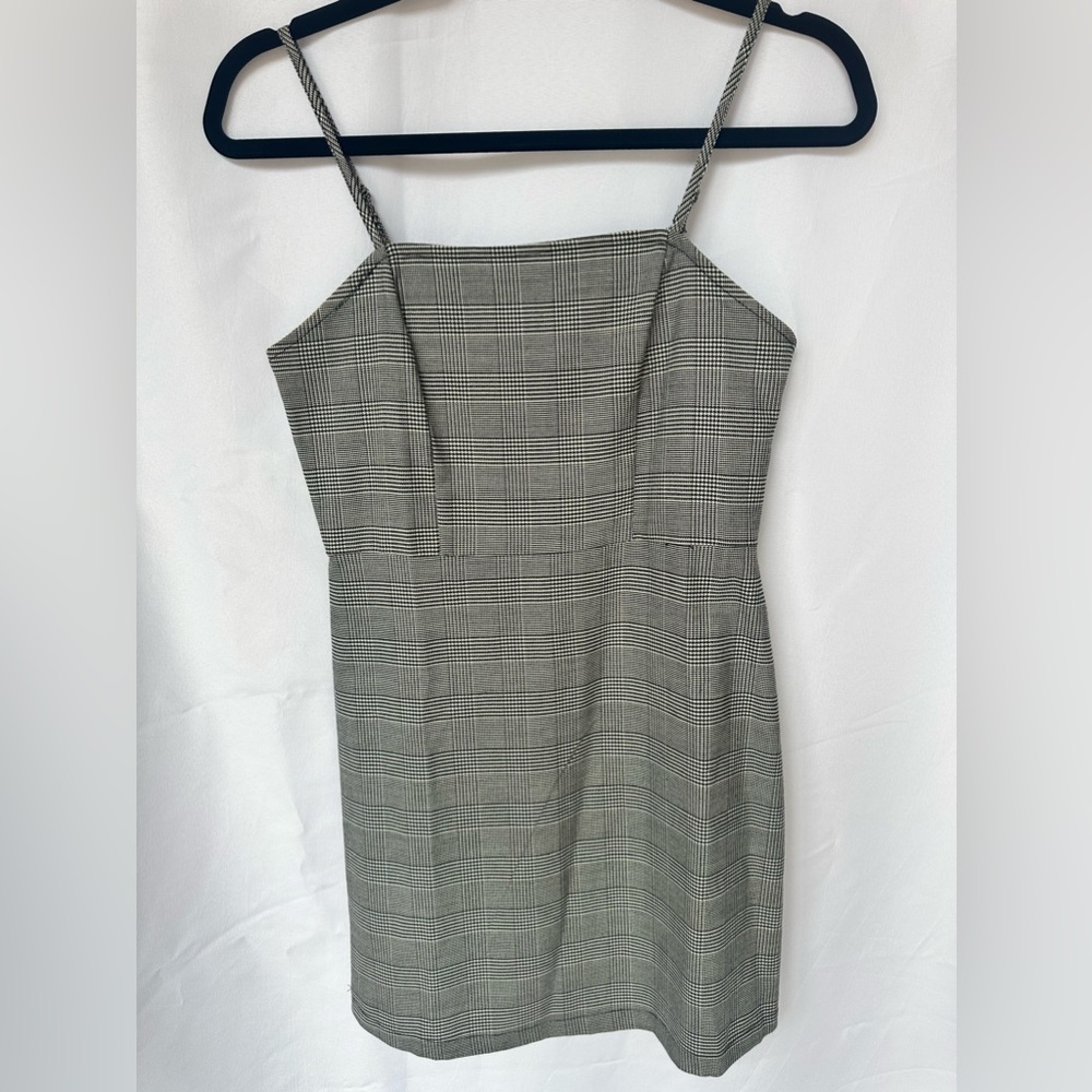 Black and White Checkered Mini Dress Size: S